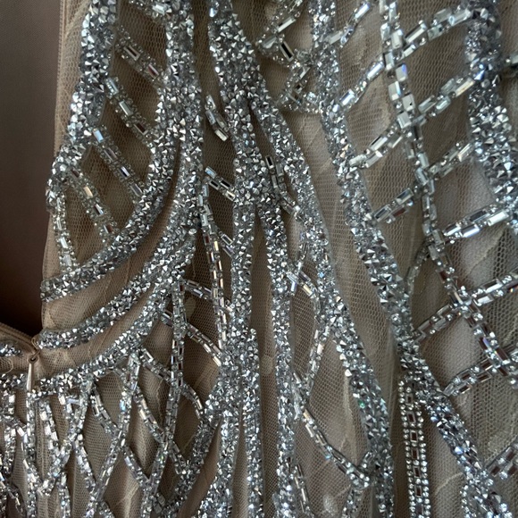 Cinderella divine dress , size 6 , silver nude . - Picture 5 of 16